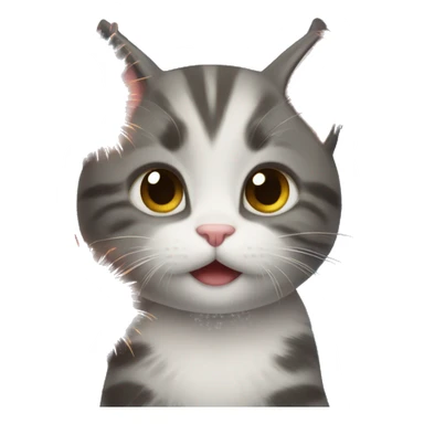 a kitten with fireworks  sticker