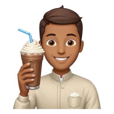 muslim man drinking milkshake sticker