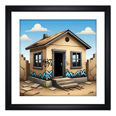 Abandoned trap house in the hood sticker