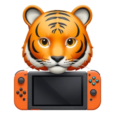 Tiger playing Nintendo switch  sticker