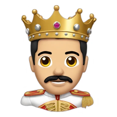 Freddie mercury with crown sticker