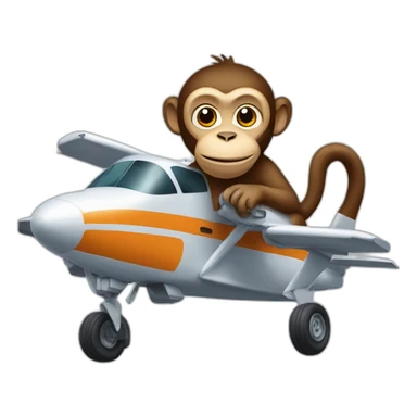 monkey do a maintenance to an aircraft sticker