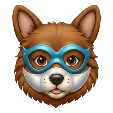 dog with mask  sticker