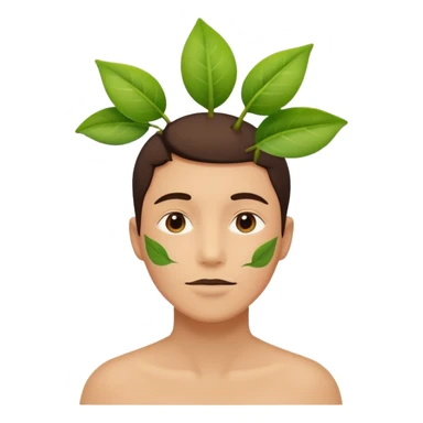 Combine this emoji 🥺 and this emoji 🌱 on its head sticker