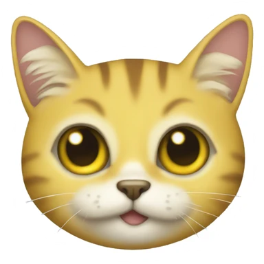 Yellow mewing face sticker