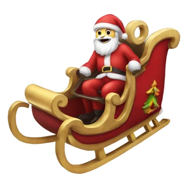 Santa’s sleigh sticker