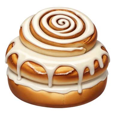  cinnamon roll with white glaze icing sticker