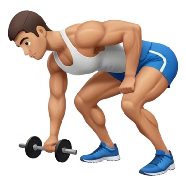 bent-over row exercise sticker