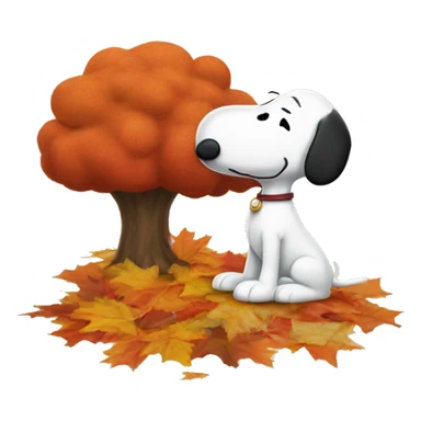Fall snoopy  sticker
