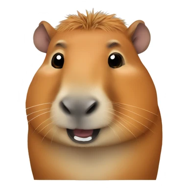 Capybara with mandarin  sticker