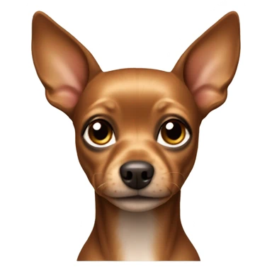 Toy terrier brown sticker