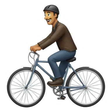 Man on bike  sticker