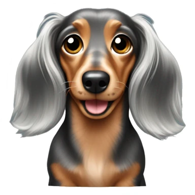 Dapple dachshund long hair sticker