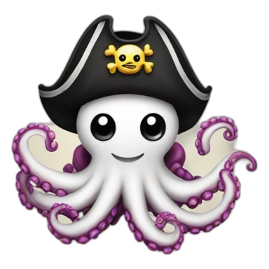 pirate cute octopus sticker