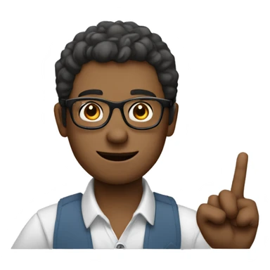 Draw a man with glasses making the OK sign sticker