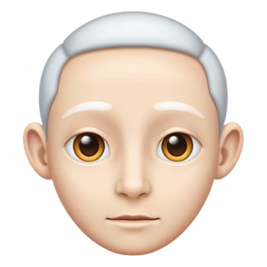 Hela ansiktet utom öronen ska vara vitt sticker