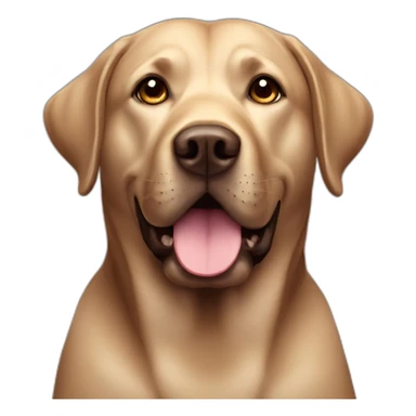 fat dark brown Labrador sticker