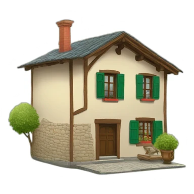 Une maison basque sticker
