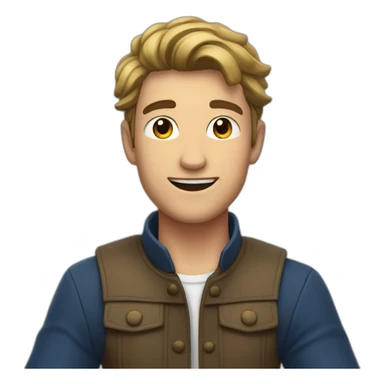 young french man, arms up sticker