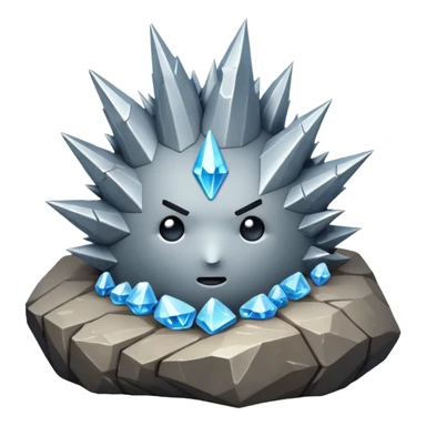 spiky mineral rock character sticker