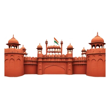 Red fort  sticker