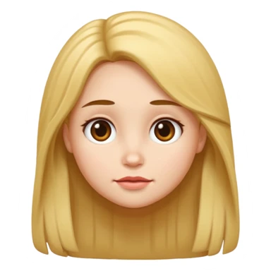 very big head and small body proportion female cartoon sticker