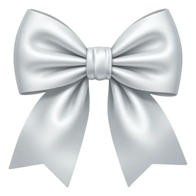 white satin bow sticker