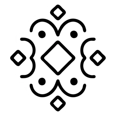 stencil pattern in boho style sticker