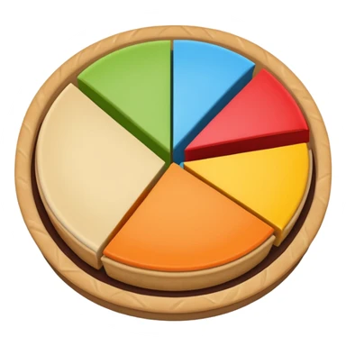 pie chart with three divisions  sticker