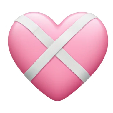 Pink heart with a bandage sticker