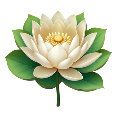 bouquet white Nymphaea lotus,stem, lotus leaf sticker