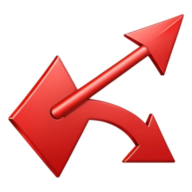 red right arrow  sticker