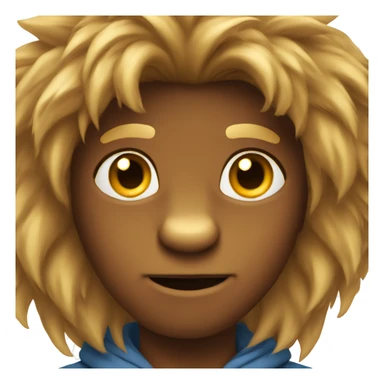 Lion boy with a big hart  sticker