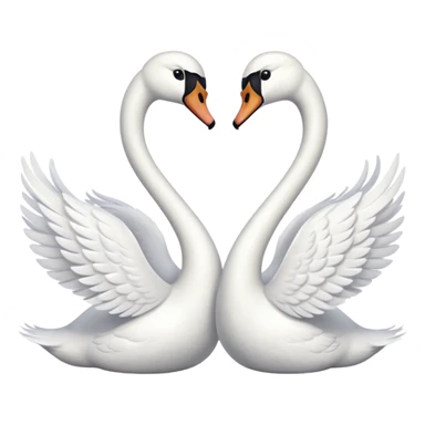  2 swan  sticker