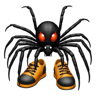 Spider with shoes sticker