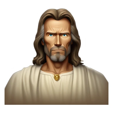 Clint Eastwood Jesus sticker