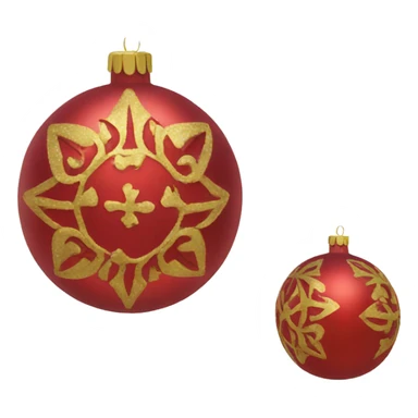 Red ornament sticker