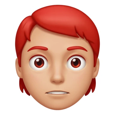 red sweaty face sticker