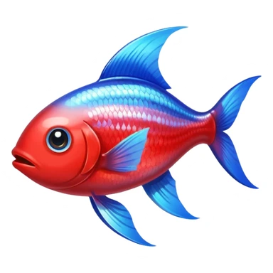 Adorable tetra fish with large sparkling eyes and long flowing fins. sticker