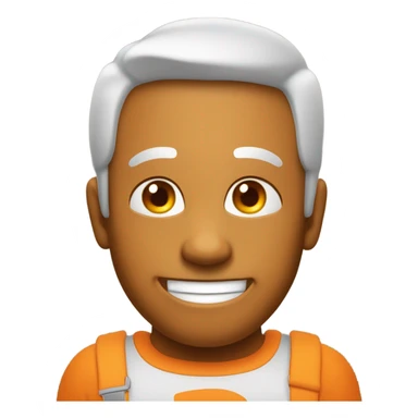 emoji souriant orange sticker