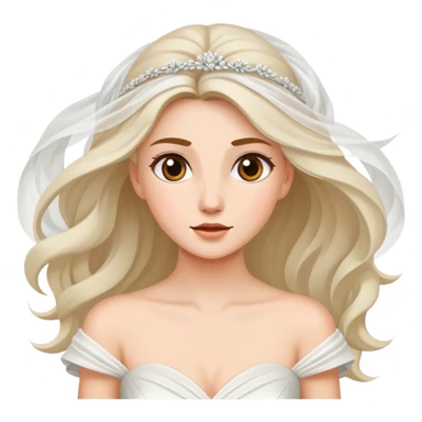 Female bride in the wind sticker