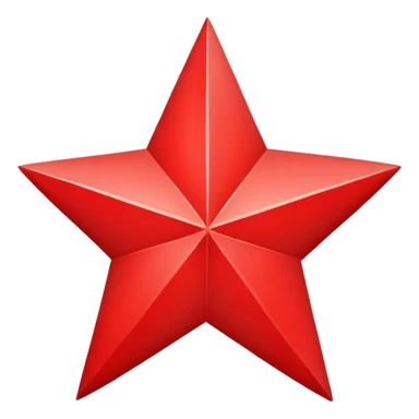 Red six point star sticker