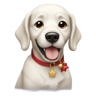 Dog wishing merry Christmas  sticker