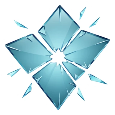 broken empty glass sticker