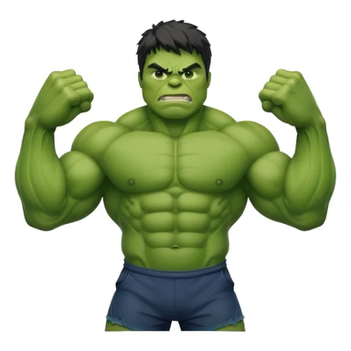 Hulk flexing his muscles  sticker