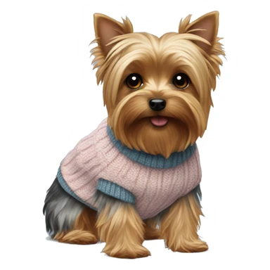 Yorkie in a sweater sticker