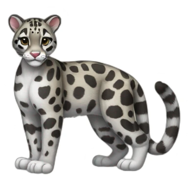 Clouded Leopard Full Body sticker