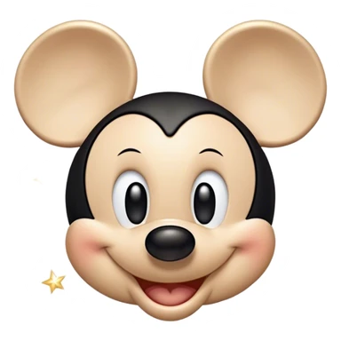 Cute Mickey mouse winking 2-3 sparkle around his wink   sticker