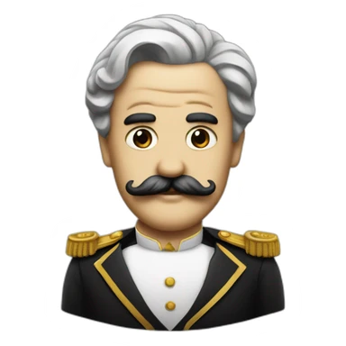 Dictator with Chaplin mustache sticker