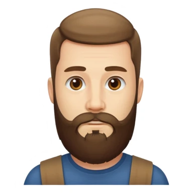 a man with short hair and long beard dont have mustache sticker